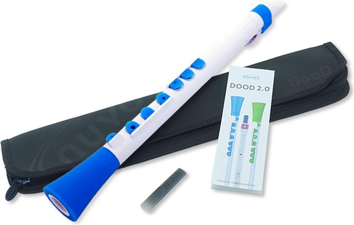 Nuvo N430D Clarinetto per bambini DooD2.0 in C, Bianco-Blu (Clarinetto)