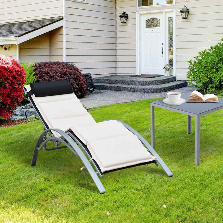 Immagine prodotto Outsunny Sedia a sdraio in alluminio (170 cm)