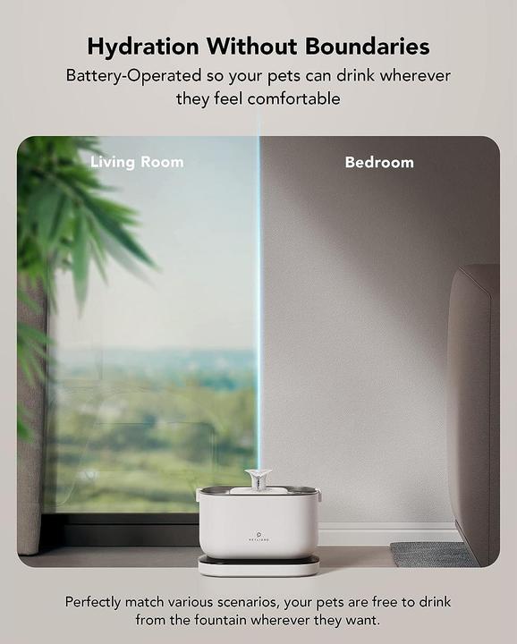 Actual product image Petlibro Dockstream Battery-Operated Water Fountain (2.50 l)