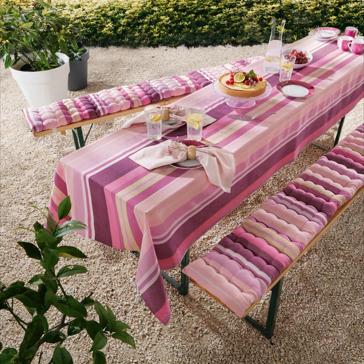 Produktbild Redbest Bierbank-Auflagen und Tischdecke "Streifen" 3-tlg. (110 x 260 cm)