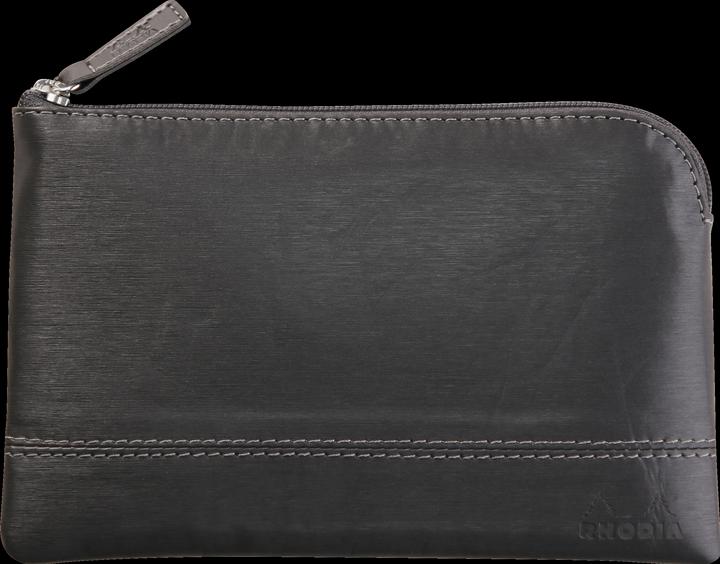 Image du produit Rhodia Rhodiarama pochette zippée en simili cuir - taille S (11x17 cm) - Titane