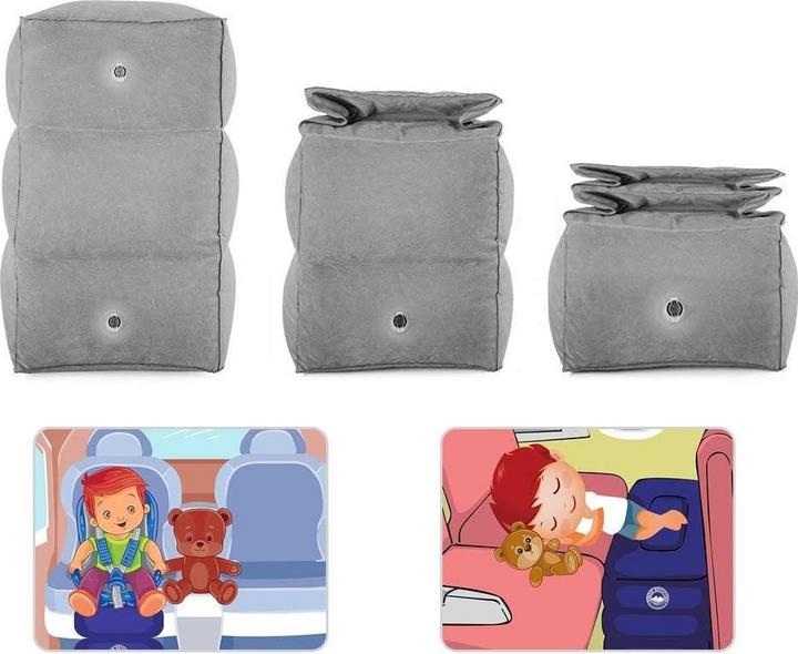 Actual product image Noya Fussstütze Reise Fussablage Sitzerweiterung mit Schutzabdeckung aufblasbar (Additional padding)