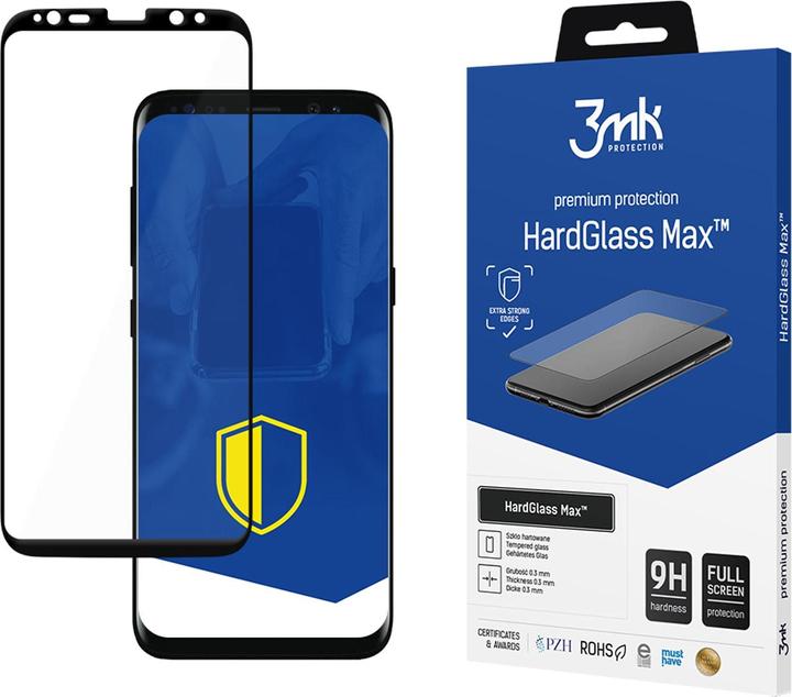 Actual product image 3MK HardGlass Max do Samsung Galaxy S8/S9 BL (1 Piece, Samsung Galaxy S8+)