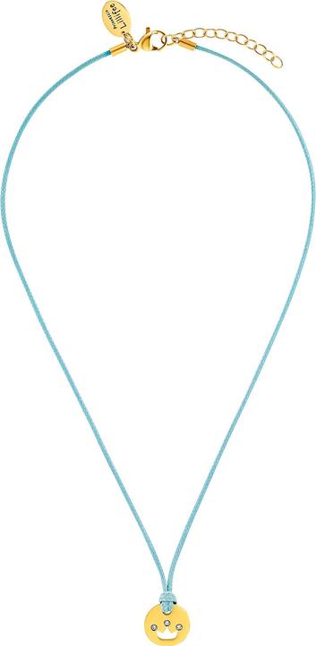 Produktbild Prinzessin Lillifee Halskette für Mädchen, Edelstahl IP Gold, (synth.) Zirkonia | Krone (Edelstahl, Textil, 35 cm)
