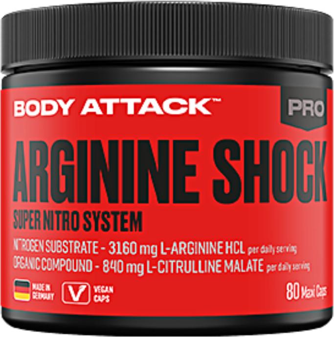 Immagine prodotto Body Attack Arginina Shock (80 Caps) (80 Pezzo/i, Pillole)
