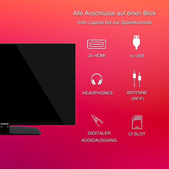 Produktbild Telefunken 40 Zoll Fernseher XF40N750M Full HD Fernseher (102 cm) mit integriertem Triple-Tuner (40", LED, Full HD, 2025)