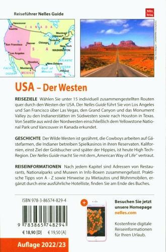 Produktbild Nelles Guide Reiseführer USA: Der Westen (Deutsch, Collectif, 2022)