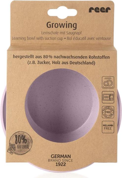 Actual product image Reer Growing Bowl with suction cup pink