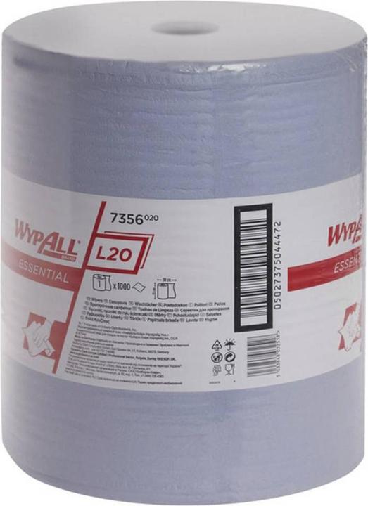 Kimberly-Clark Lingettes ESSENTIELLES 7356 Wypall L20 rouleau 1 rouleau X 1000 chiffons (1000 x)