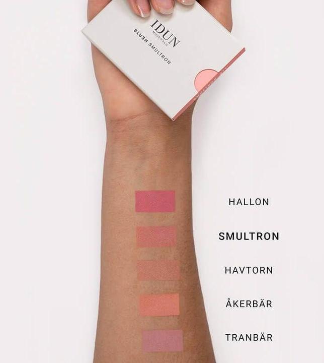 Actual product image IDUN Minerals Rouge/Blusher Tranbär soft pink (006 - Tranbar)
