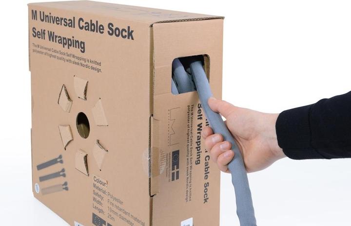 Actual product image Multibrackets Cable guide, orange, in 25m carton unroll box (Cable hole, 2500 cm)
