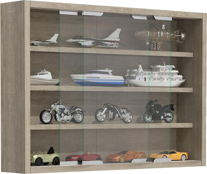 Actual product image VCM Wooden Glass Hanging Showcase Wall Display Case Collector's Deco Showcase Agisa M (57 x 10 x 40 cm)
