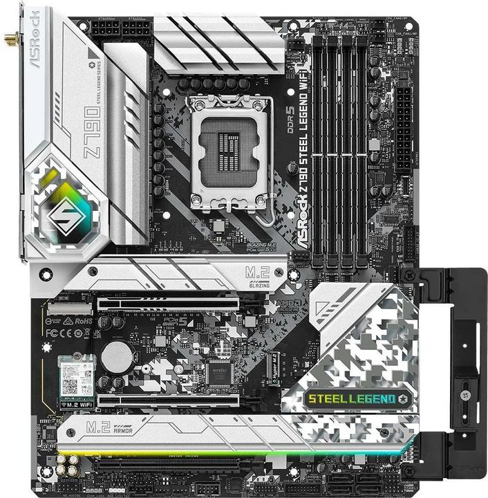 Actual product image AsRock Z790 STEEL LEGEND WIFI ATX Intel DDR5 So.1700 retail (LGA 1700, Intel Z790, ATX)