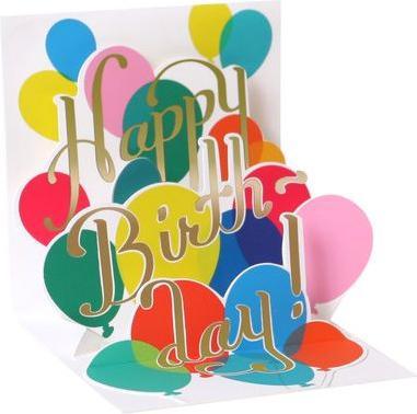 Produktbild Up with paper Geburtstagskarte Pop-Up Card Ballon-Motiv (1 Stk.)