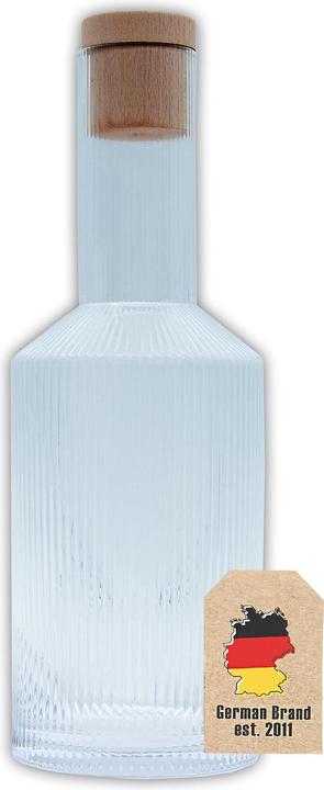 Actual product image Intirilife Glass carafe with golden rim and cork (1.70 l)