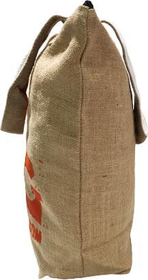 Actual product image Bekos Large Jute Shopper "My Bag" orange