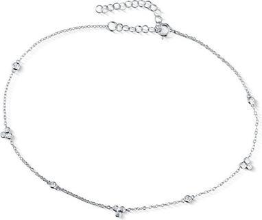 JVD Silver Bracelet With Clear Zircons