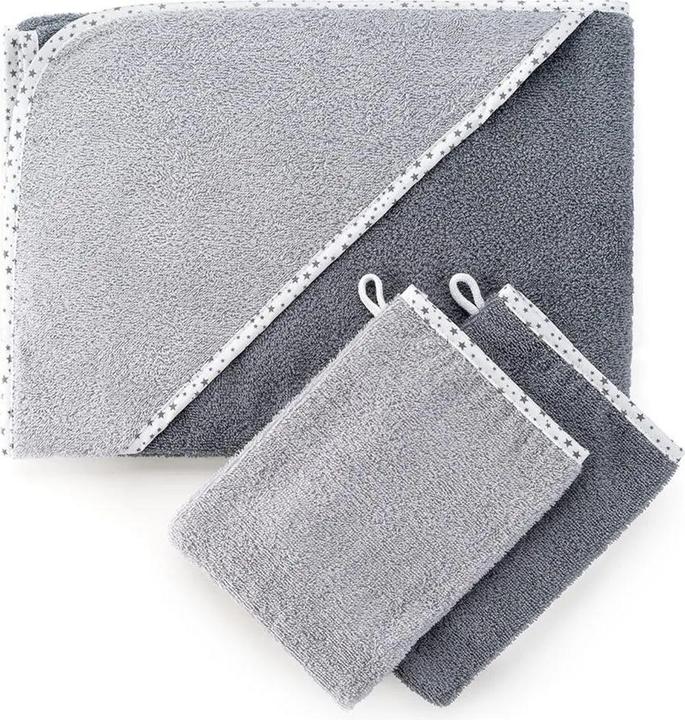 Produktbild Kapuzenbadetücher & Handtücher 3-tlg. Bade-Set - Kapuzenbadetuch