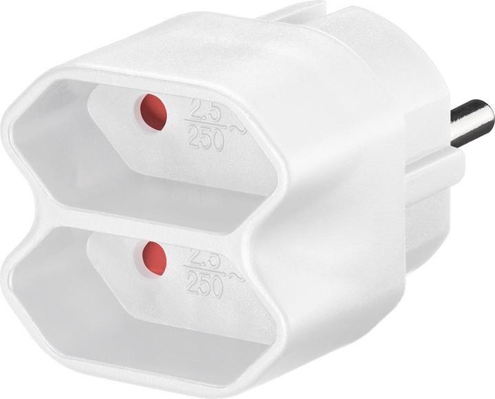 Goobay Adaptateur de prise de courant (2 x)