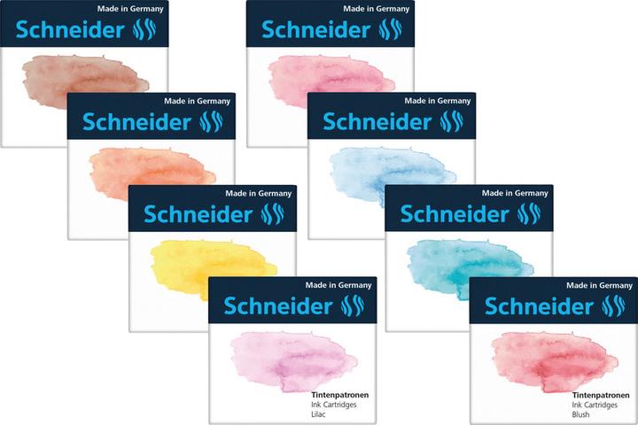 Actual product image Schneider Ink cartridge Callissima 6 pieces, Bermuda Blue (ink cartridges, Blue)