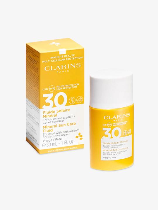 Immagine prodotto Clarins Sole - Fluide Solaire Minéral Visage SPF30 (Crema solare viso, SPF 30, 30 ml, 62 g)