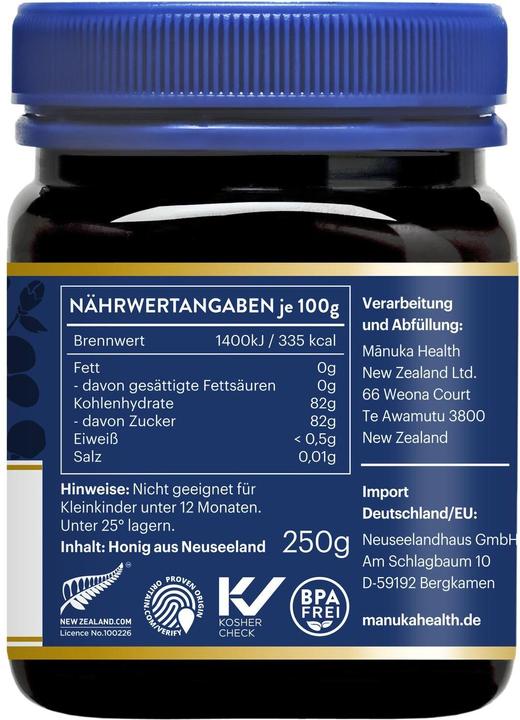 Immagine prodotto Manuka Health MGO 850+ Miele di Manuka 250 g (250 g)