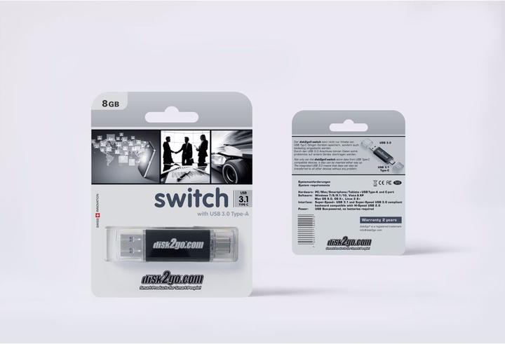 Produktbild Disk2go Switch (8 GB, USB-A, USB-C)