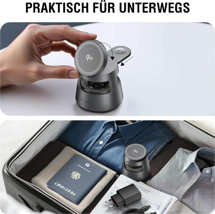 Actual product image 4smarts Wireless Charger Aura Sound, Induktion Ladestandard: Qi2 (30 W)