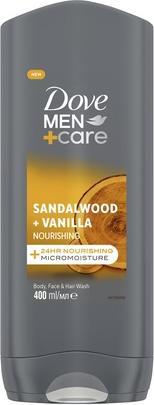 Dove Men + Care Shower Gel Sandalwood & Vanilla - Refreshing Body Wash For Men (400 ml)