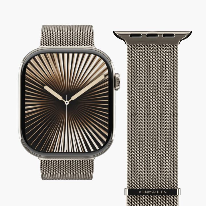 Image du produit Vonmählen Milanesearmband 2 für Apple Watch 42/44/45/49mm Desert Sand (Acier inoxydable)