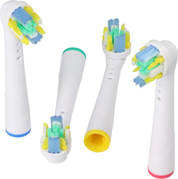 AccuCell Zahnbürstenkopf Deep Cleaning Brush für elektrische Zahnbürsten von Oral-B, 4 Stück (4 x)