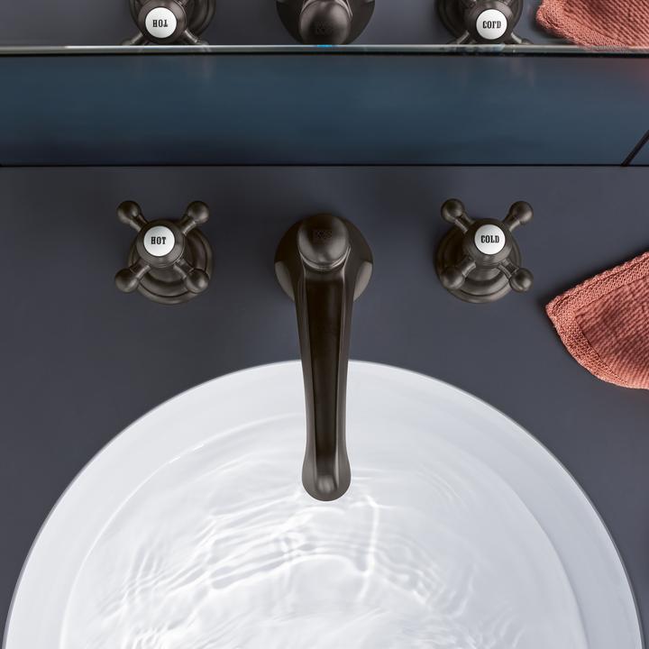 Produktbild Dornbracht Madison Waschtisch-Dreilochbatterie, mit Ablaufgarnitur, Ausladung 135 mm, 20700360