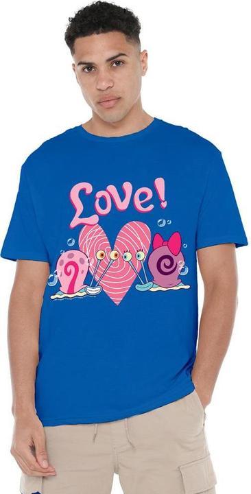 Immagine prodotto Spongebob Squarepants Valentine's Love Maglietta Gary e Snellie Uomo (M)