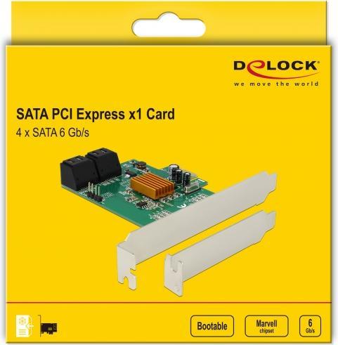 Produktbild Delock 4 Port SATA PCI Express Karte 90382