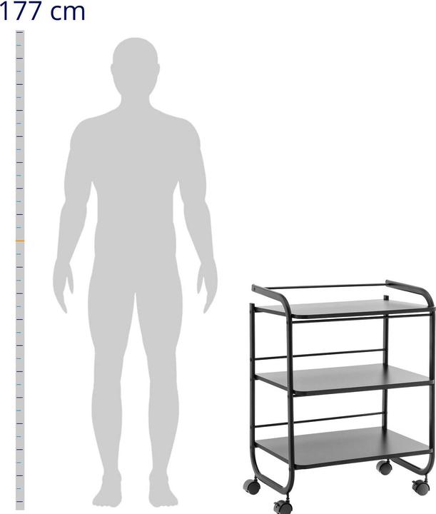 Actual product image Physa Salon trolley - 3 Shelves - 0 x 0 x 0 cm - Black