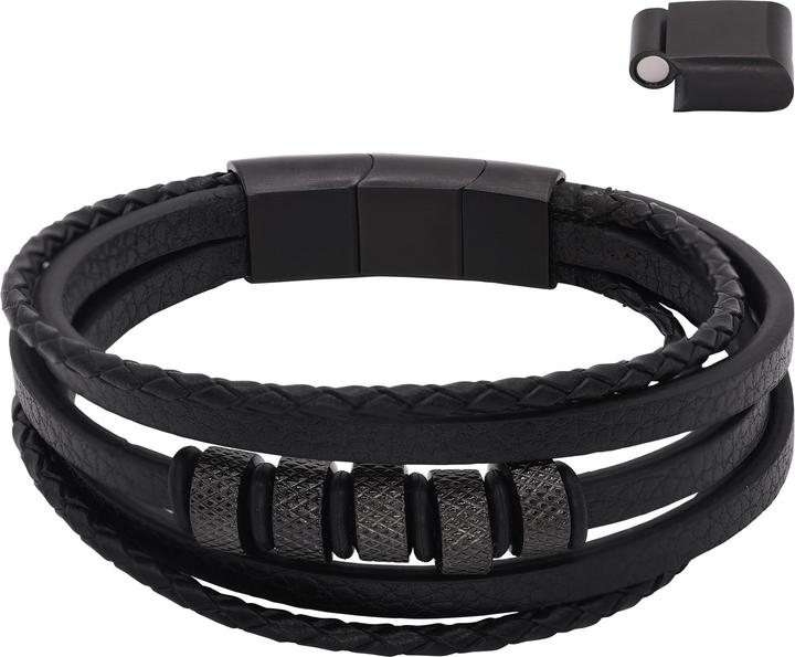 Heideman Lederarmband Casper (100% Leder, 100% Edelstahl)