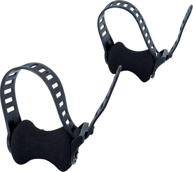 Mottez Pair of straps with foam support for 25 mm plastic tube (Black)