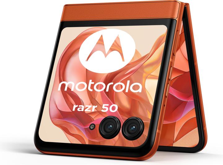 Actual product image Motorola Razr 50 (256 GB, Spritz Orange, 6.90", SIM + eSIM, 52.43 Mpx, 5G)