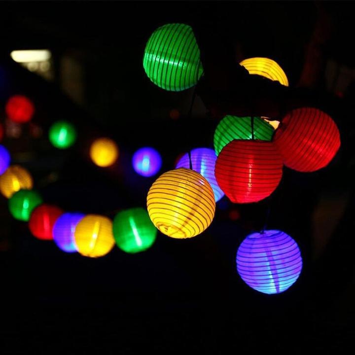 Image du produit Hermex Guirlande lumineuse solaire à lampions (6.50 m)