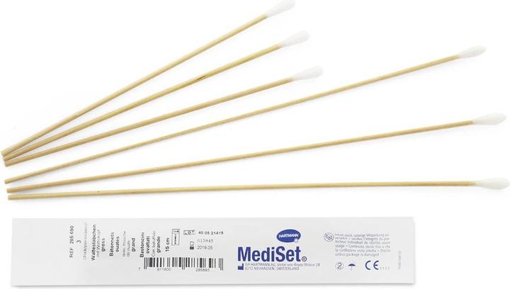 Actual product image Mediset Wattestäbchen 15cm klein