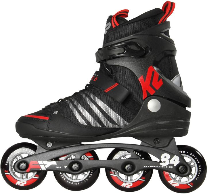Produktbild K2 F.I.T. 84 Speed Alu Man Inline Skates (Grösse: 42.5 (US=9.5), black/red) (42)