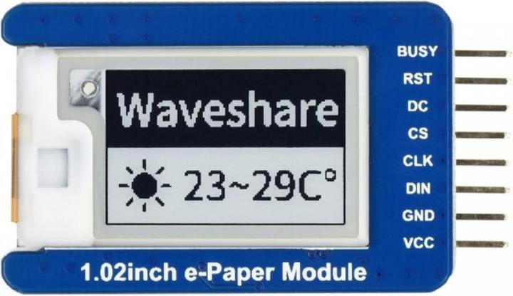 Produktbild WaveShare 128x80 1.02inch Schwarz / Weiss E-Ink Display