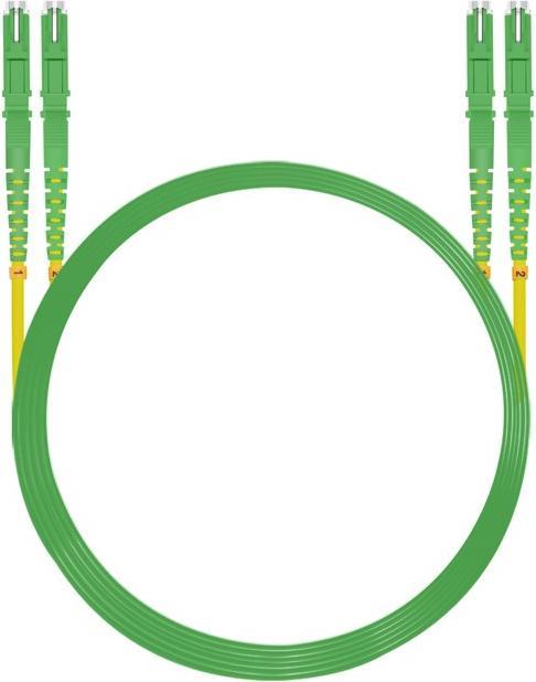 Produktbild Helos fiber optic cable E2000® APC / E2000® APC (LSH) double sided 9/125 OSm OS2 yellow 7.5 m (F/UTP, CAT6a, 7.50 m)