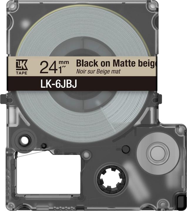 Immagine prodotto Epson LabelWorks LK-6JBJ - Nero su opaco (2.40 cm, Nero, Beige)
