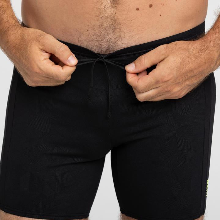 Actual product image Nabaiji Long swimming boxers Yoko Geol emboss black (M, L)