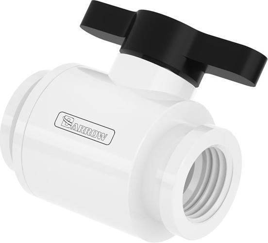 Immagine prodotto Barrow Valvola a sfera (10 mm) Valvola a sfera da G1/4 di pollice, bianco - nero
