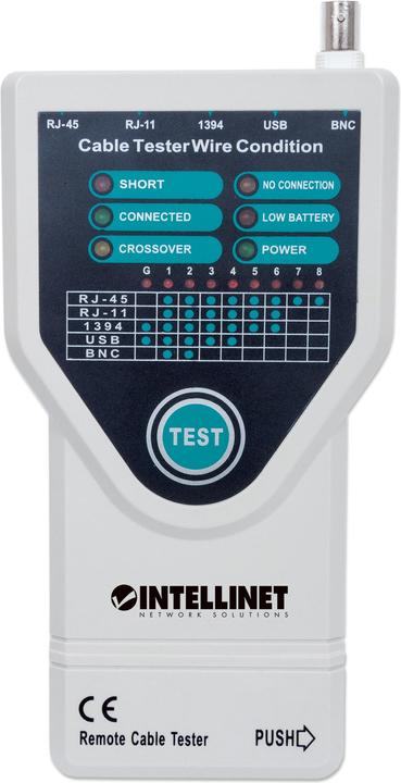Produktbild Intellinet 5-in-1 Kabeltester, Testet gängige Kabeltypen aus dem Netzwerk- und PC-Bereich mit Anschlüssen für