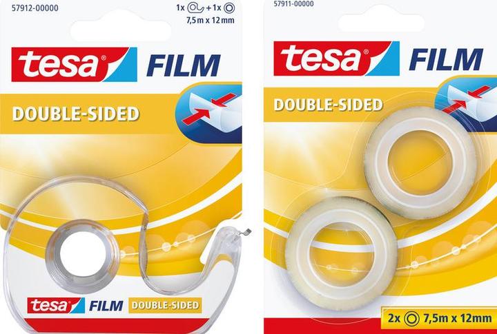 Produktbild tesa 2x tesafilm Doppelseitiges Klebeband, Fotofilm (15 mm)