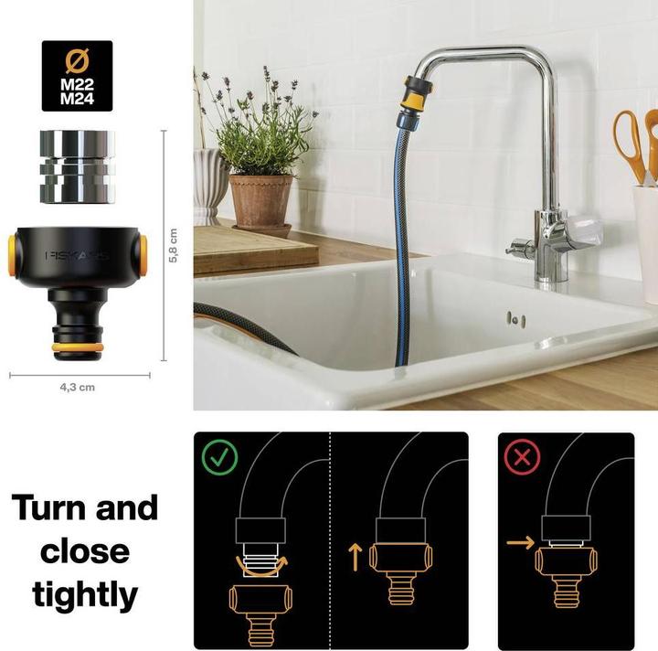 Actual product image Fiskars Tap connector (Tap connectors, 1500 mm)