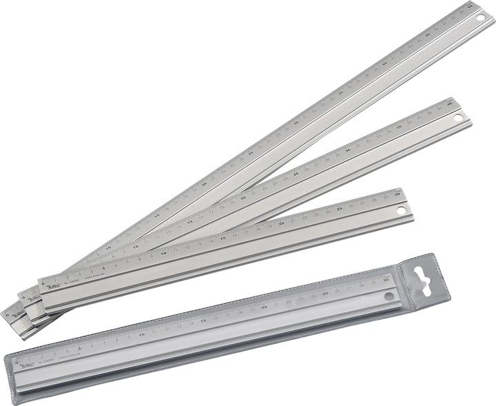 Produktbild Folia Bringmann 23040 - Aluminiumlineal, Lineal aus Aluminium, 40 cm lang, mit Anti-Rutsch-Beschicht (40 cm)